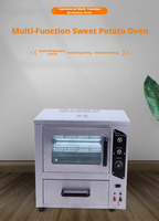 Nouveau four rotatif commercial en acier inoxydable à double chambre, machine à cuire électrique/gaz grande capacité pour rôtir les patates douces