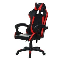 Vente en gros pas cher chaise de jeu ergonomique pivotante chaise de course de jeu en cuir PU à dossier haut avec appui-tête