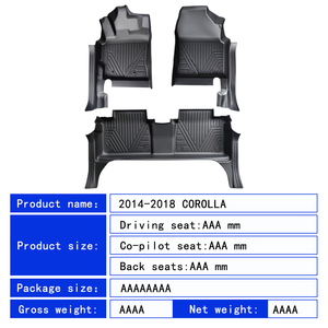 Tapis de sol de voiture 5D en caoutchouc TPE écologique, imperméable et antidérapant, sur mesure en gros, 3 pièces pour Toyota Corolla 2014-2018 - Product Image 4