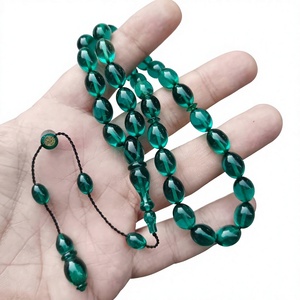 Élégantes perles de tasbih rondes en résine écologiques faites à la main, chapelet de prière islamique, misbaha musulmane d'Uttar Pradesh pour la prière quotidienne - Product Image 6