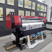 Printer kertas dinding lukisan kristal porselen 1.6/1.8m mesin cetak dekorasi latar belakang otomatis mesin foto Mural