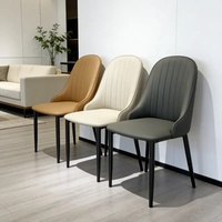 Chaise de salle à manger rembourrée de style moderne et luxueux, chaise d'appoint confortable pour la maison, l'hôtel et la restauration, mobilier d'intérieur