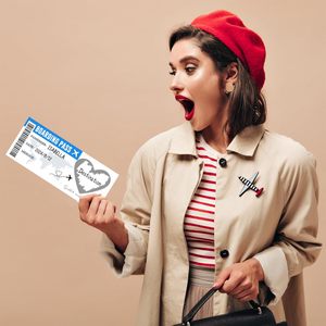 Tarjeta dorada para rascar, regalo de cumpleaños DIY, billete sorpresa, papel de aluminio para rascar, billete de viaje, tarjeta de embarque para niños y adultos - Product Image 5