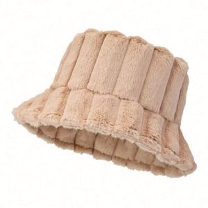 Sombrero de Pescador Cálido y Afelpado con Patrón a Cuadros para Mujer, Gorro de Invierno de Peluche, Venta al por Mayor en Stock - Product Image 2