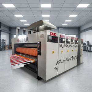 Machine de découpe et d'impression flexographique à chaud, machine automatique de fabrication de boîtes en carton ondulé - Product Image 1