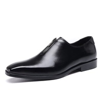 Chaussures Derby basses pour hommes, style britannique, formelles, à bout pointu, richelieu polies pour le travail, grandes tailles 38-46