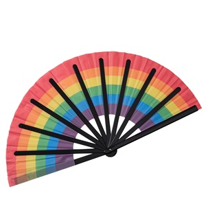 Nouvelles grandes éventails géants imprimés Fierté LGBT Bisexuel Transgenre, éventails de Kung Fu à effet craquelé - Product Image 2