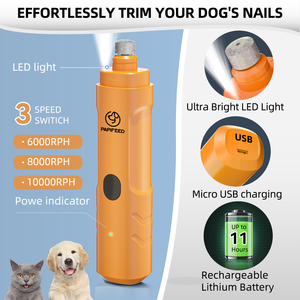 OEM pemotong kuku otomatis hewan, penggiling kuku hewan peliharaan 10000 RPM getaran rendah senyap untuk kucing dan anjing - Product Image 5