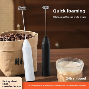 เครื่องตีฟองนมแบบพกพา ดีไซน์ใหม่ ชาร์จผ่าน USB ผลิตจาก PP+304 สแตนเลส ใช้สำหรับตีฟองนม ผสมเครื่องดื่ม ทำฟองนมขนาดเล็ก ใช้งานง่าย สำหรับกาแฟ - Product Image 1