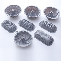 Moule en silicone à motif spiralé, résistant aux hautes températures, facile à démouler, outil de pâtisserie et de boulangerie domestique