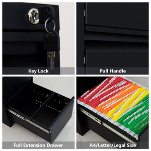 Gabinete de almacenamiento de archivos de acero de 2/2025 cajones Vertical moderno de alta capacidad 3/4 para escuela y sala de estar uso de oficina Modular duradero - Product Image 4