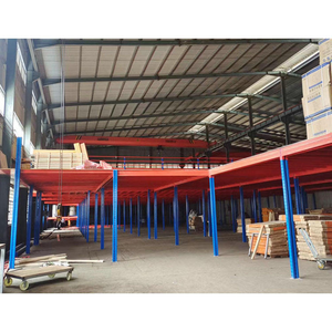 Rak Mezzanine Baja Tugas Berat Kustom Platform Penyimpanan Gudang Industri Kepadatan Tinggi 2 Lapisan Perlindungan Korosi 5 Tahun - Product Image 4
