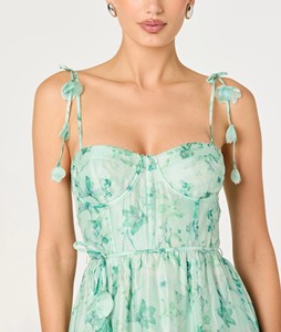 Solid Casual Summer Rayon Digital Printing Washable Midi Dress with Natural Waistline Floral 3D - Product Image 6