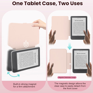 Funda Protectora Desmontable Magnética Delgada de Cuero PU con Parte Trasera Transparente de Acrílico para <span class=keywords><strong>KOBO</strong></span> <span class=keywords><strong>Clara</strong></span> Colour 2024, <span class=keywords><strong>Clara</strong></span> BW, <span class=keywords><strong>Clara</strong></span> <span class=keywords><strong>2E</strong></span> 2022, 6 Pulgadas - Product Image 4