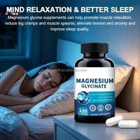 Capsules de glycinate de magnésium et de zinc 500mg 120 gélules végétales, haute absorption, sans OGM, sans gluten, pour la relaxation musculaire et mentale, en vrac, OEM