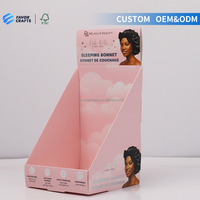 Cajas de Exhibición de Papel Reciclado Personalizadas para Supermercados FAVORCRAFTS - Modernas y Portátiles para Productos de Belleza y Cuidado del Cabello
