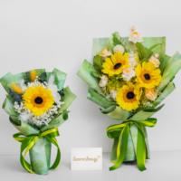 Bouquet de tournesols préservés Lovebay, bouquet de fleurs naturelles longue durée pour la remise des diplômes, la fête des enseignants, un cadeau d'anniversaire, une décoration d'intérieur