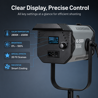 FG 500X Lumière de studio professionnelle COB 500W haute puissance bicolore 2700~6500K IRC 97 modes de contrôle multiples pour photographie
