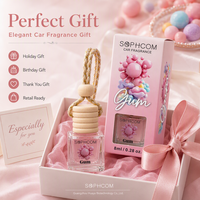 Parfum pour voiture 8ml, bouteille en verre avec logo personnalisé OEM, bouchon en bois, diffuseur d'air suspendu pour voiture, bouteille vide, vente en gros, livraison directe d'usine