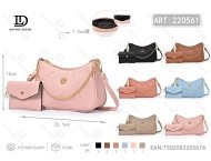 Borsa a Tracolla da Donna con Catena e Pochette Staccabile in Microfibra, Pelle Sintetica, Tinta Unita, Moda per Tutte le Stagioni - Product Image 1