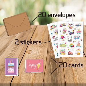 Juego de tarjetas de cumpleaños para niños DIY transfronterizas con bendición pequeña escrita a mano que incluye traje de papel y sobre <span class=keywords><strong>Ge</strong></span> <span class=keywords><strong>Yu</strong></span> KP35 - Product Image 4