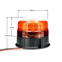 Balise micro-stroboscopique robuste à 39 LED, homologuée ECE R65 R10, fixation 3 boulons, IP66, clignotement rapide pour bétonnière et fourgonnette