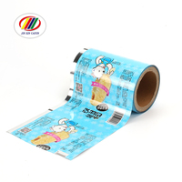 Sachet de gelée transparente thermoscellée de qualité alimentaire emballage de popsicle de crème glacée en rouleau de film personnalisé