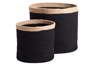 Cesta de pared de yute trenzada pequeña hecha a mano de nuevo estilo con asas, forma personalizada, decoración del hogar - Product Image 4