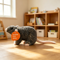 Souris réaliste en peluche super douce, jouet brodé, décoration de farce d'Halloween, cadeau pour enfants