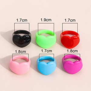 Cincin Plastik Warna Solid Sederhana dan Minimalis, Laris Manis - Product Image 2