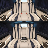 CTZY Luxury Auto Banquettes 3 personnes Sièges de voiture en cuir Modification d'usine pour Alphard Van Back Row