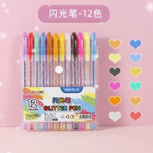 Ensemble de stylos gel en plastique 48 couleurs respectueux de l'environnement Glitter Neon Light écriture lisse pour les cadeaux d'anniversaire et de vacances - Product Image 2