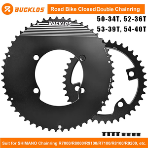 Plateau de pédalier BUCKLOS 110BCD pour vélo de route, <span class=keywords><strong>couronne</strong></span> 50-34T 52-36T 53-39T 54-40T 110 BCD pour R7100 R8100 R9200 - Product Image 1