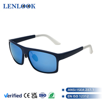 Lunettes de soleil de sport de haute qualité pour hommes avec logo personnalisé, monture TR90 polarisée UV400, branches en caoutchouc