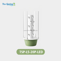 Système de culture hydroponique vertical modulaire TSP-L7-28P-LED pour herbes, fraises, laitues et légumes à feuilles.