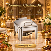 Luxe chafing dish voor catering buffet, hoogwaardig roestvrij staal, voedselwarmers
