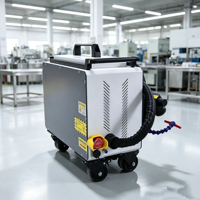 Nettoyeur de rouille au laser à fibre pulsée mini portable, type chariot, machine de nettoyage au laser pour le détartrage des pièces automobiles