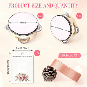 Mini tambourin en bois personnalisé de 10 cm/6 pouces, bijou de percussion à main pour église, mariage, vente en gros, en acier inoxydable - Product Image 2