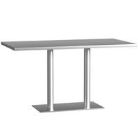 Ensemble de table et de chaises de style industriel américain en acier inoxydable, restaurant, salon de thé, café tendance, bar à musique, table et chaises