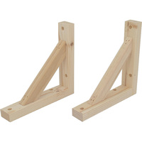 Lot de 2 étagères murales en bois avec supports solides, kit de suspension pour lampe, vis incluses