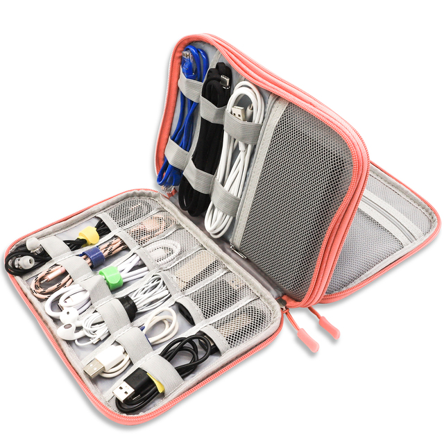 Digital Accessories Electronics Organizer Bag Waterproof Carrying Pouch Electronics Storage Bag Travel Universal Cable Organizer
