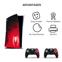 Autocollants de protection en vinyle pour console et manette Playstation 5 PS5 Slim Disc, résistants aux rayures et couvrant entièrement la console