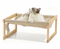 Canapé-lit pour animaux de compagnie en bois de grande taille, sûr et stable, de haute qualité, en gros, hamac surélevé pour chat