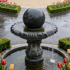 <span class=keywords><strong>Fontaine</strong></span> à eau rotative en marbre beige naturel sculpté à la main YOUFINE pour la décoration de jardin et de patio extérieur - Product Image 6