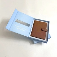 LOW quantité minimale de commande Boîte-cadeau personnalisée en papier rigide à fermeture magnétique avec fenêtre Emballage de luxe pour portefeuille