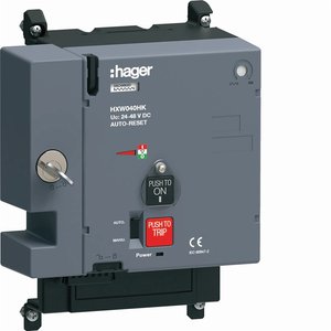 Hager Hxw040hk Operatore Motore 24-48V DC con Reset Automatico e Chiave per H3 X630 H3+ P630 - Product Image 1