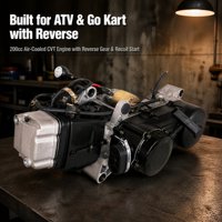 Ensemble Moteur Moto/Quad 200cc GY6 CVT à Démarrage Manuel, Refroidissement par Air, avec Marche Arrière – Direct Usine