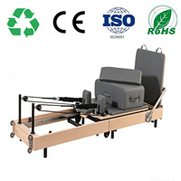 Reformer Pilates pliable en bois pour la maison, modèle de type planche, blanc