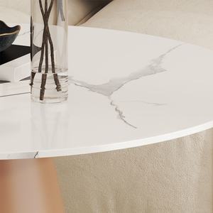 <span class=keywords><strong>Tavolino</strong></span> da Caffè Moderno in Metallo con Piano in Marmo, Design Portatile per Soggiorno e Appartamento - Product Image 4