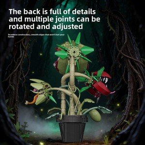 KQ401 K403 Pot de fleurs carnivore Puzzle Blocs de construction à assembler de haute difficulté Jouet DIY en plastique ABS pour les 14 ans et plus - Product Image 2